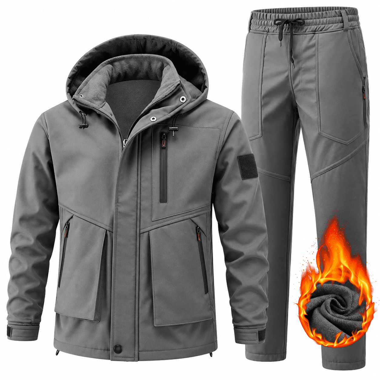 Thick Fleece Hiking Shell Set