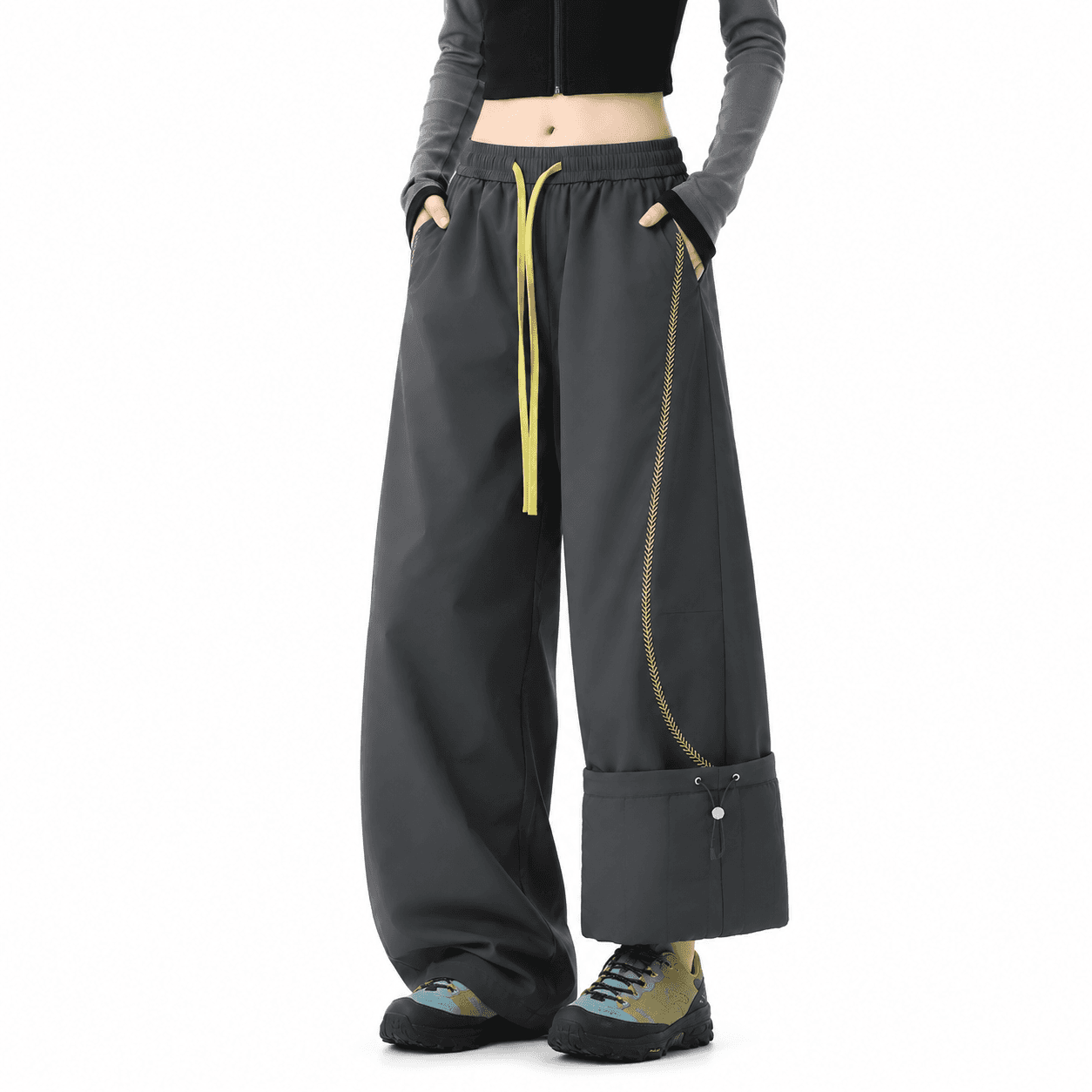 Fleece-Lined Paratrooper Hiking Pants